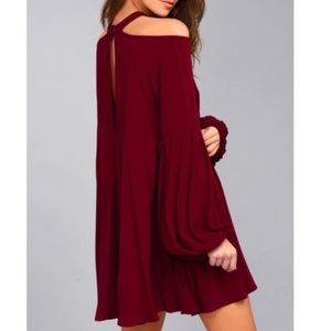 Free People Drift Away Cold Shoulder Tunic Dress